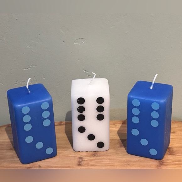 3 Handcrafted Domino Shaped Candles Made By Studio Copenhagen 100% Vegan Wax - Picture 13 of 14